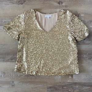Socialite Gold Sequin Top